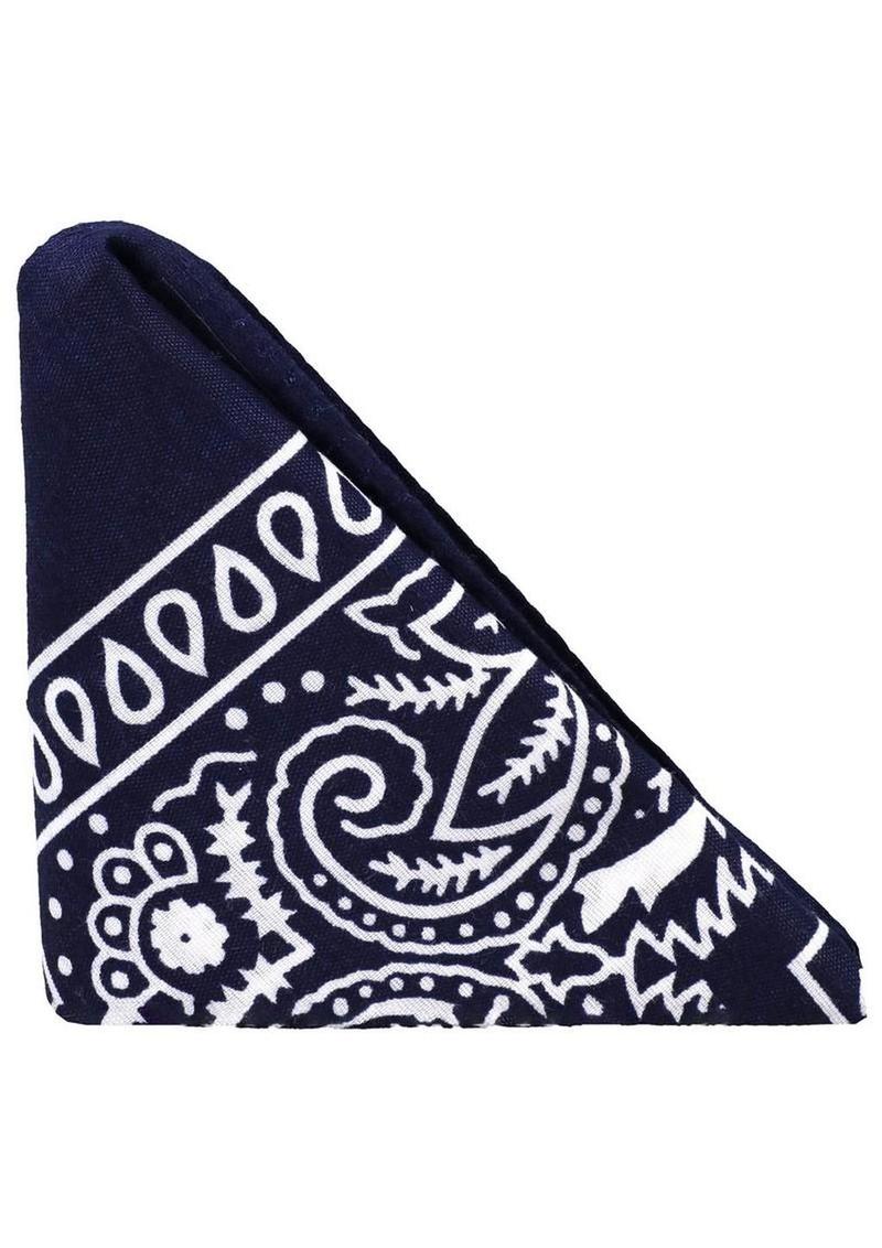 Rock Solid The Code Silicone Cock Ring with Bandana - Navy Blue/Black