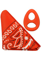Rock Solid The Code Silicone Cock Ring with Bandana - Orange/Black