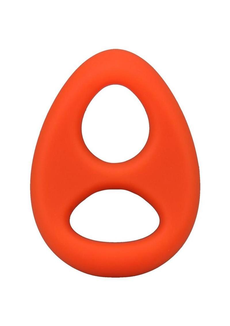 Rock Solid The Code Silicone Cock Ring with Bandana - Orange/Black