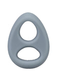 Rock Solid The Code Silicone Cock Ring with Bandana - Gray/Black