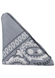 Rock Solid The Code Silicone Cock Ring with Bandana - Gray/Black