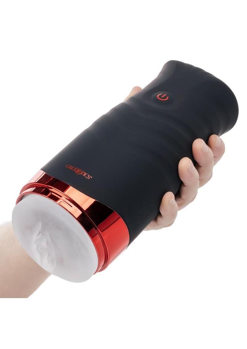 Xcess Gyrating Power Pussy Rechargeable Stroker - Black
