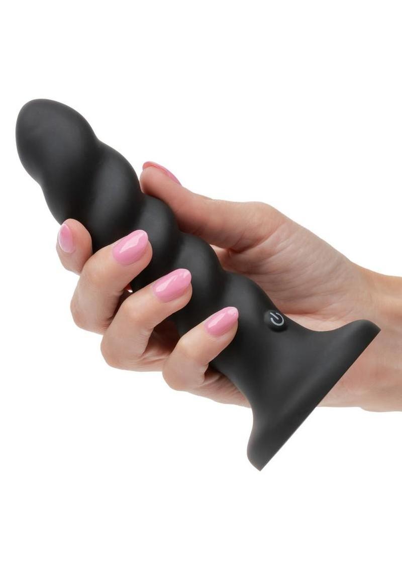 Onyxxx Rechargeable Silicone Rippled Probe - Black