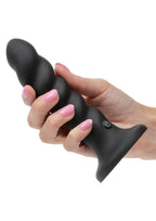 Onyxxx Rechargeable Silicone Rippled Probe - Black