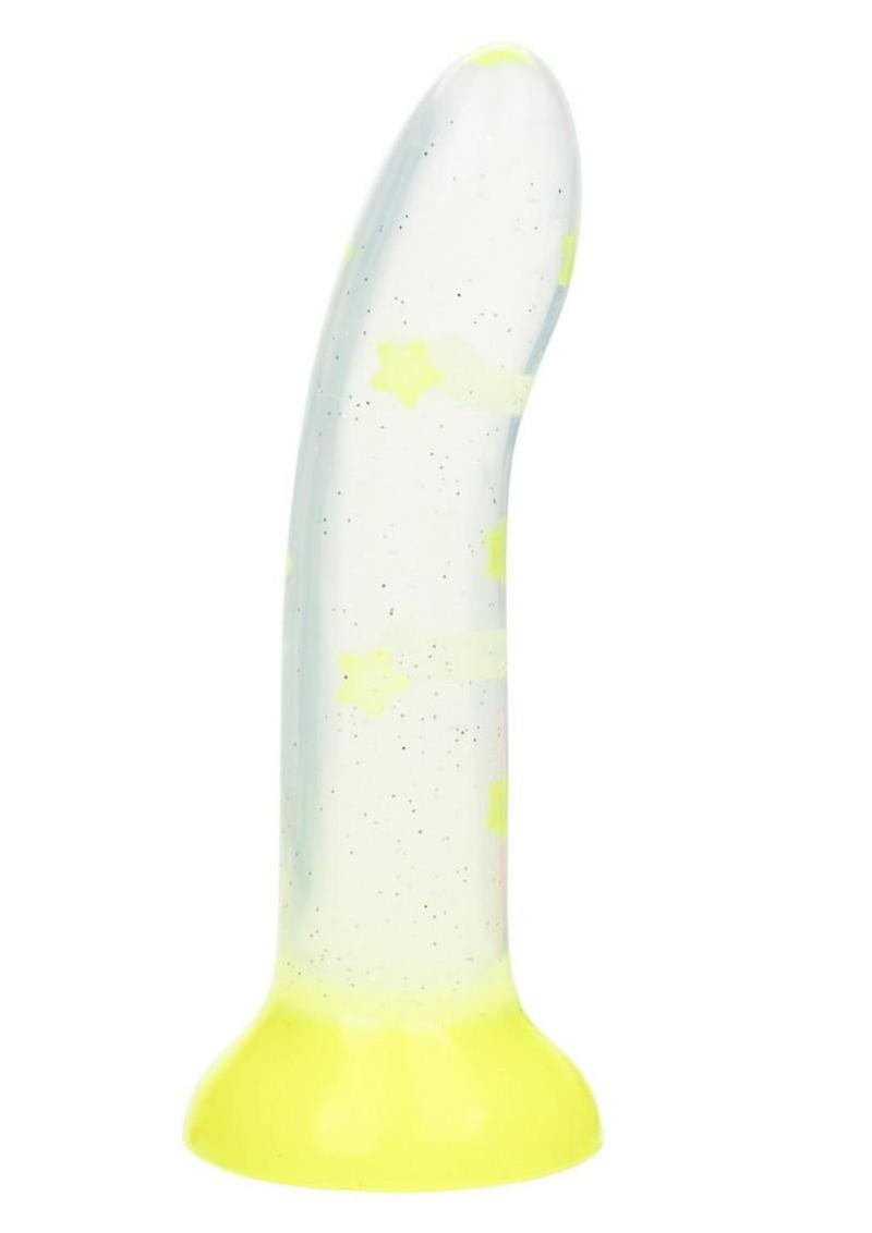 Glow Stick Star Silicone Glow-In-The-Dark Dildo - Yellow