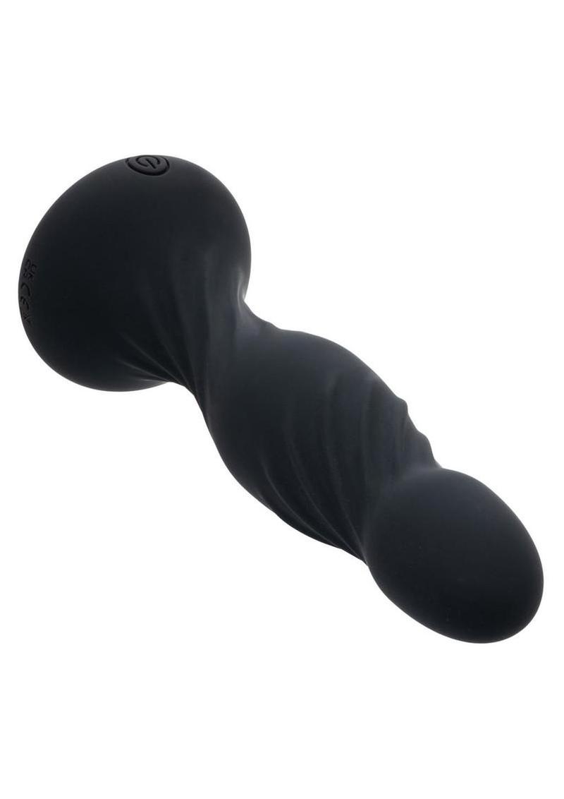 Deep Swirl Rechargeable Silicone Reverberating Probe - Black