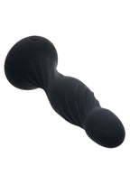 Deep Swirl Rechargeable Silicone Reverberating Probe - Black