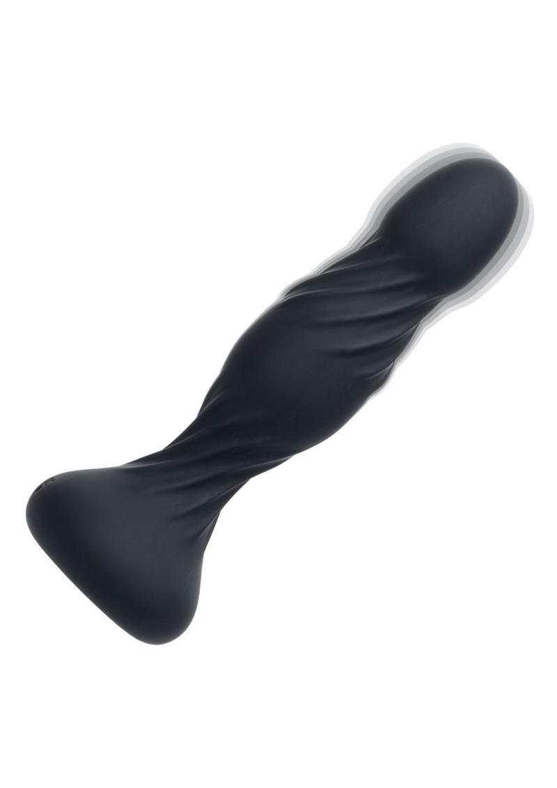 Deep Swirl Rechargeable Silicone Reverberating Probe - Black