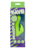 Rave Dragon G Rechargeable Silicone Rabbit Vibrator - Green/Purple
