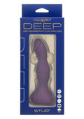 Deep Stud Rechargeable Silicone Reverberating Probe - Purple
