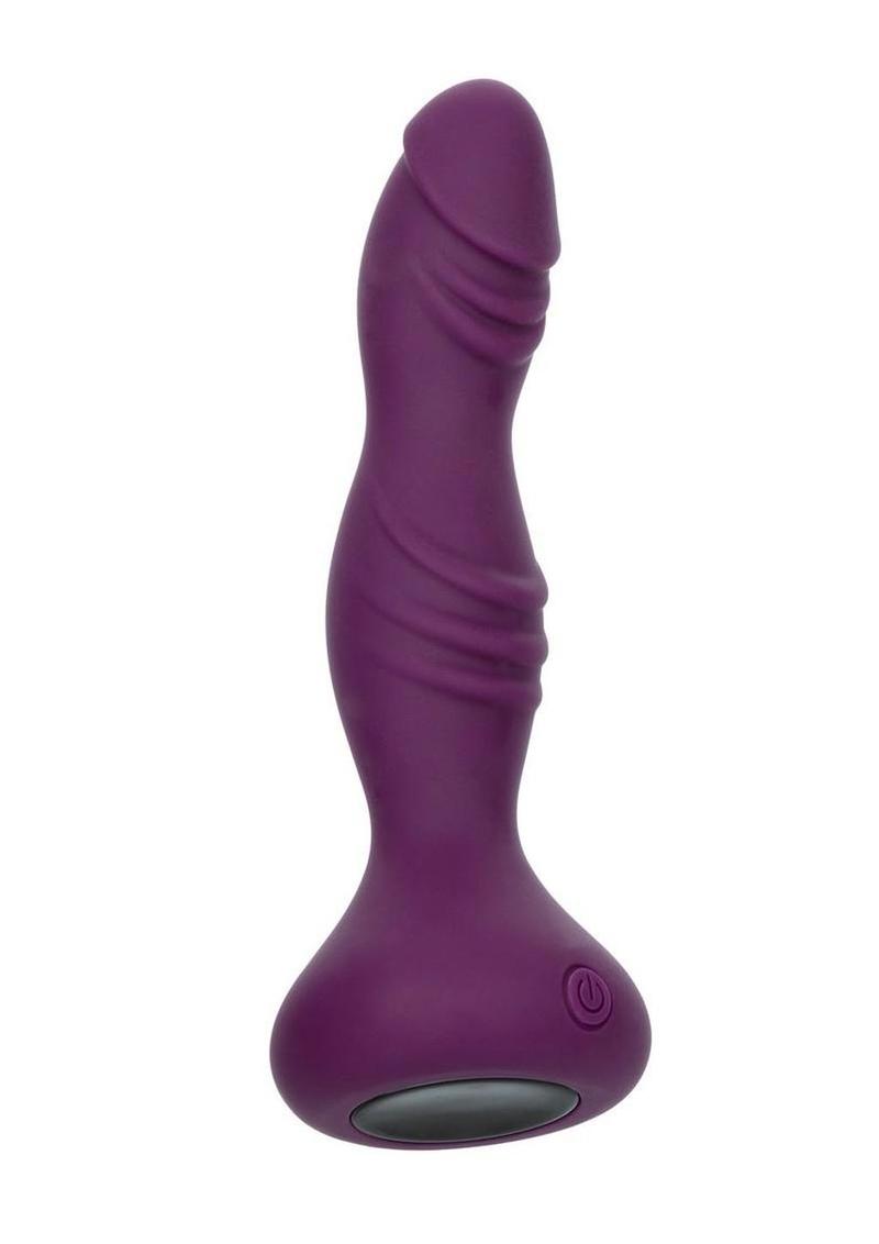 Deep Stud Rechargeable Silicone Reverberating Probe - Purple