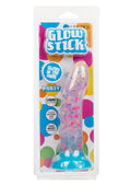 Glow Stick Party Silicone Glow-In-The-Dark Dildo with Suction - Blue
