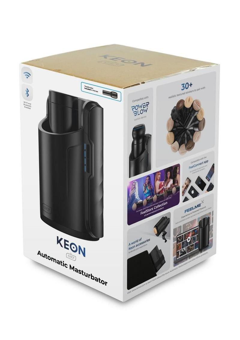 Kiiroo Keon Combo Set Rechargeable Interactive WiFi Masturbator with Feelstroker - Black