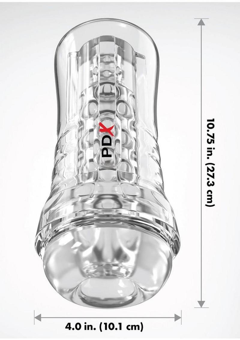 PDX Elite ViewTube See-Thru EZ-Grip Stroker - General Orifice - Clear