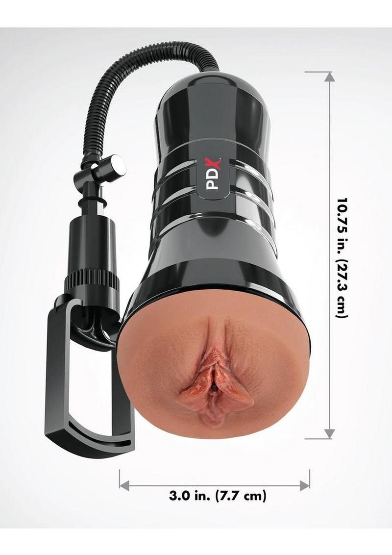PDX Extreme Wet Pussies Super Sucker XXL Stroker - Pussy - Caramel