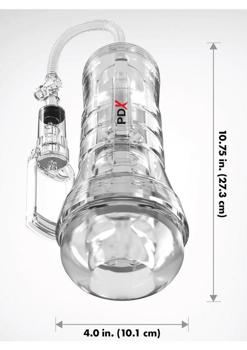 PDX Elite ViewTube Vac XXL Pump See-Thru EZ-Grip Pump Stroker - General Orifice - Clear