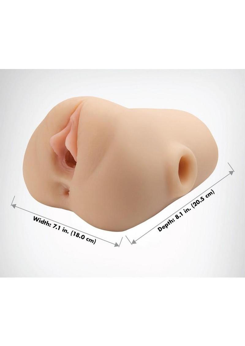 PDX Plus Pussy Pounder Squeeze Stroker - Pussy - Vanilla