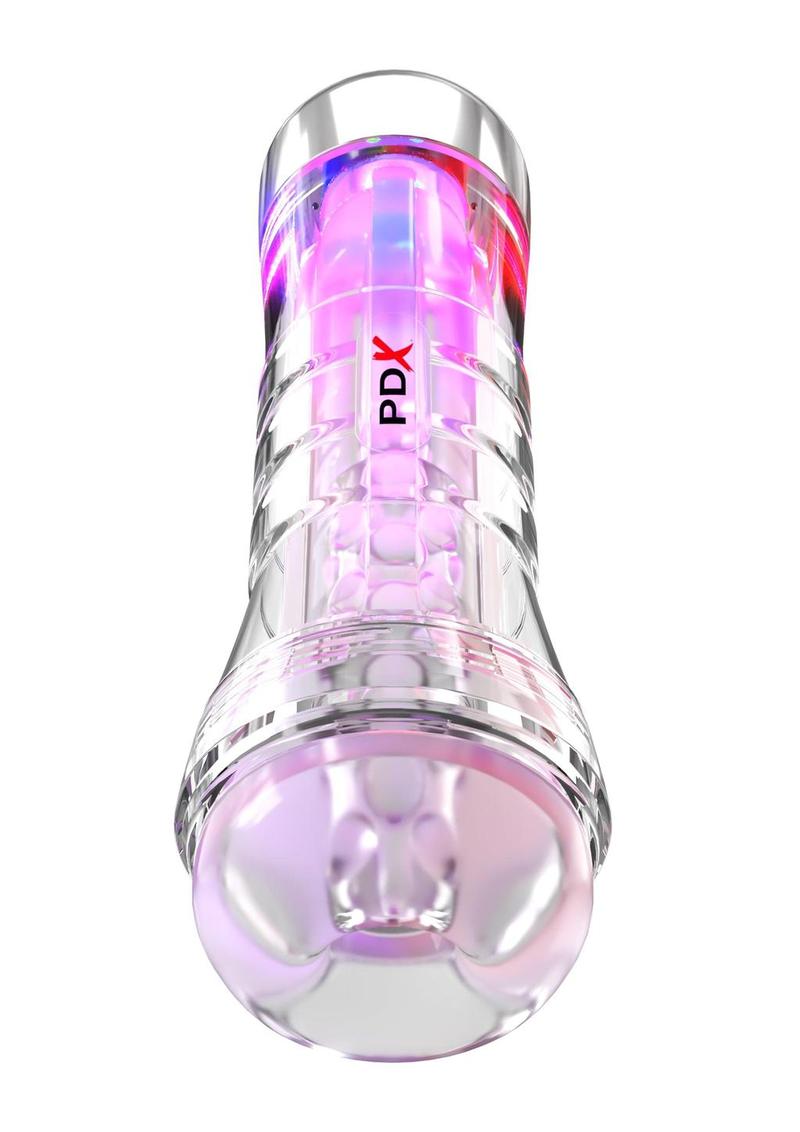 PDX Elite ViewTube XXL See-Thru EZ-Grip LED Stroker - Clear