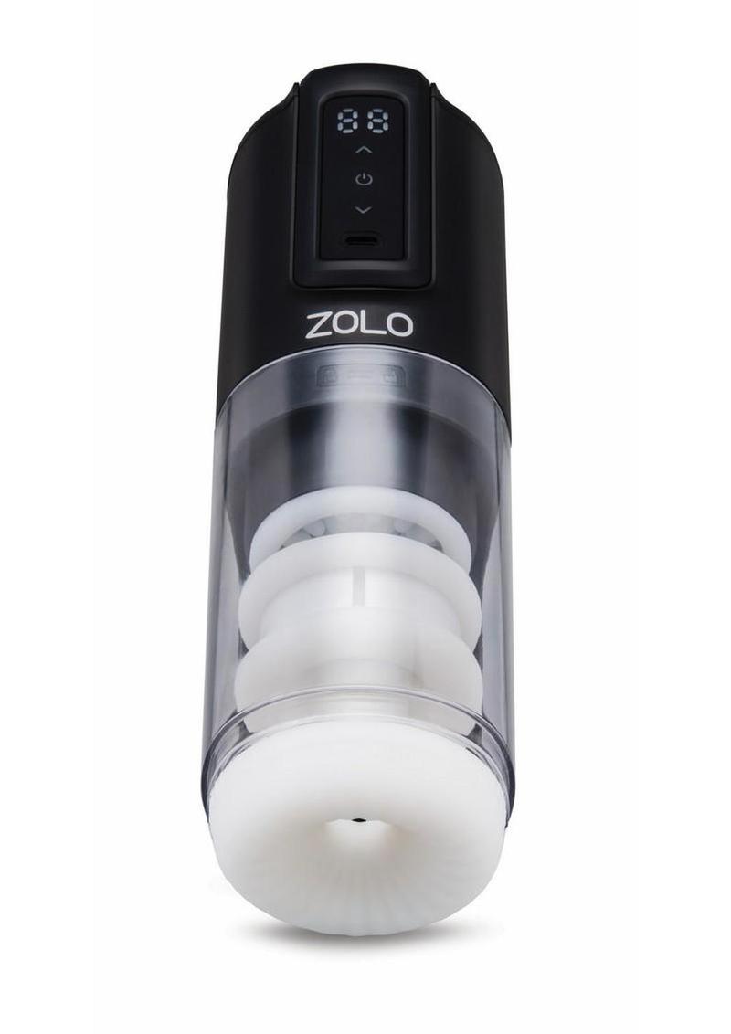 Zolo Hawk Tuah Ultimate BJ Thrusting Rechargeable Masturbator - Black/Clear