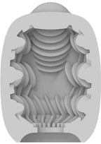 VIBEGGS Ribs Delight Unisex Masturbation Egg - White/Blue