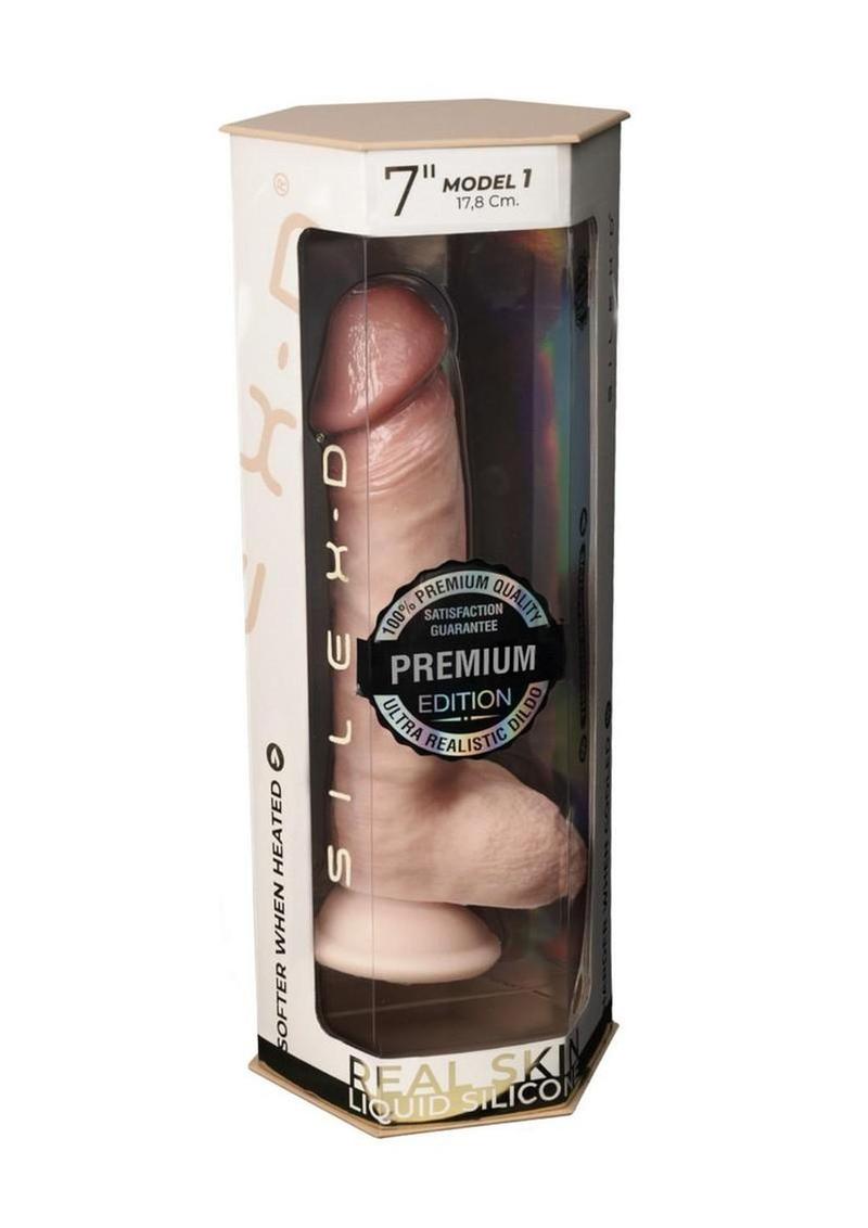 Silex-D Premium Real Skin Model 1 Silicone Dildo 7in - Vanilla