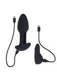 Playboy Rim Shot Rechargeable Silicone Anal Plug - Black