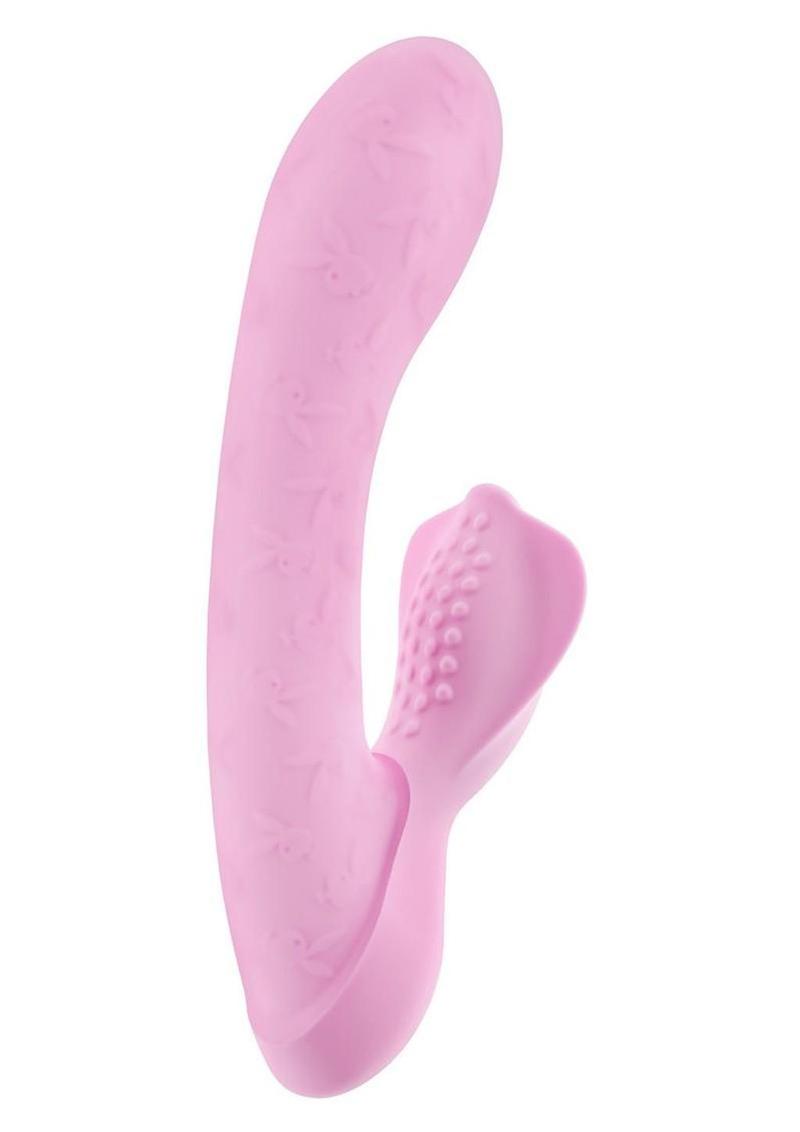 Playboy Rabbit Party Rechargeable Silicone Rabbit Vibrator - Purple