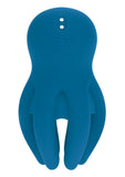 Levelz Digital Vibrating Silicone Rechargeable Penis Head Stimulator with Tentacles - Teal