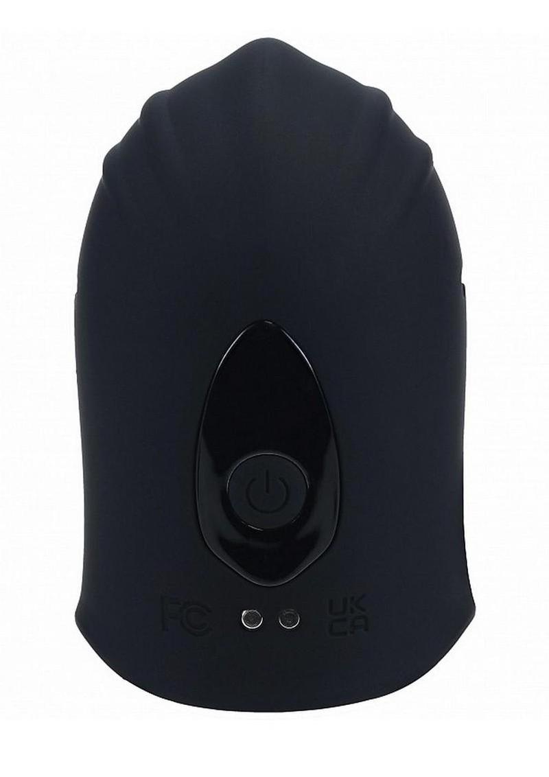 Levelz Adjustable Vibrating Silicone Rechargeable Penis Head Stimulator - Black