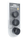 Levelz Liquid Silicone Ball Strap Set of 3 - (S,M,L) 34mm - Black