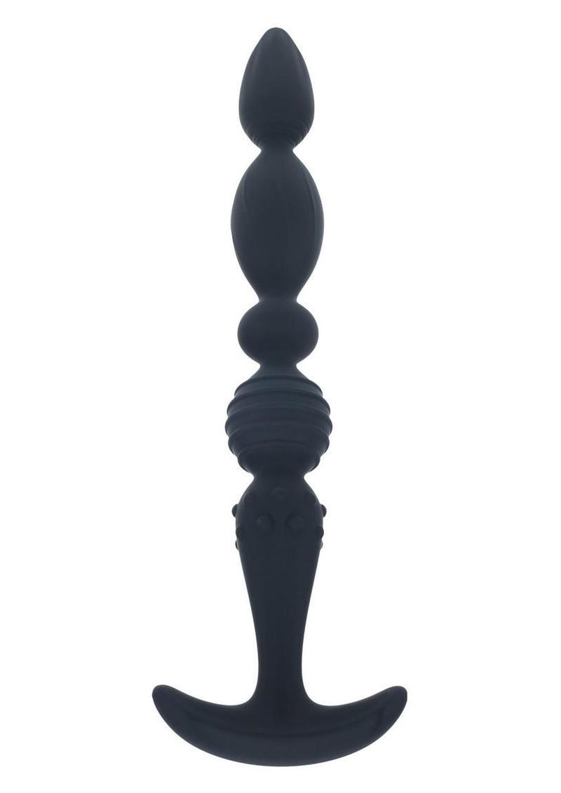 Levelz Multi Textured Silicone Flared Anal Probe - Black