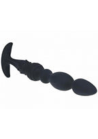 Levelz Multi Textured Silicone Flared Anal Probe - Black