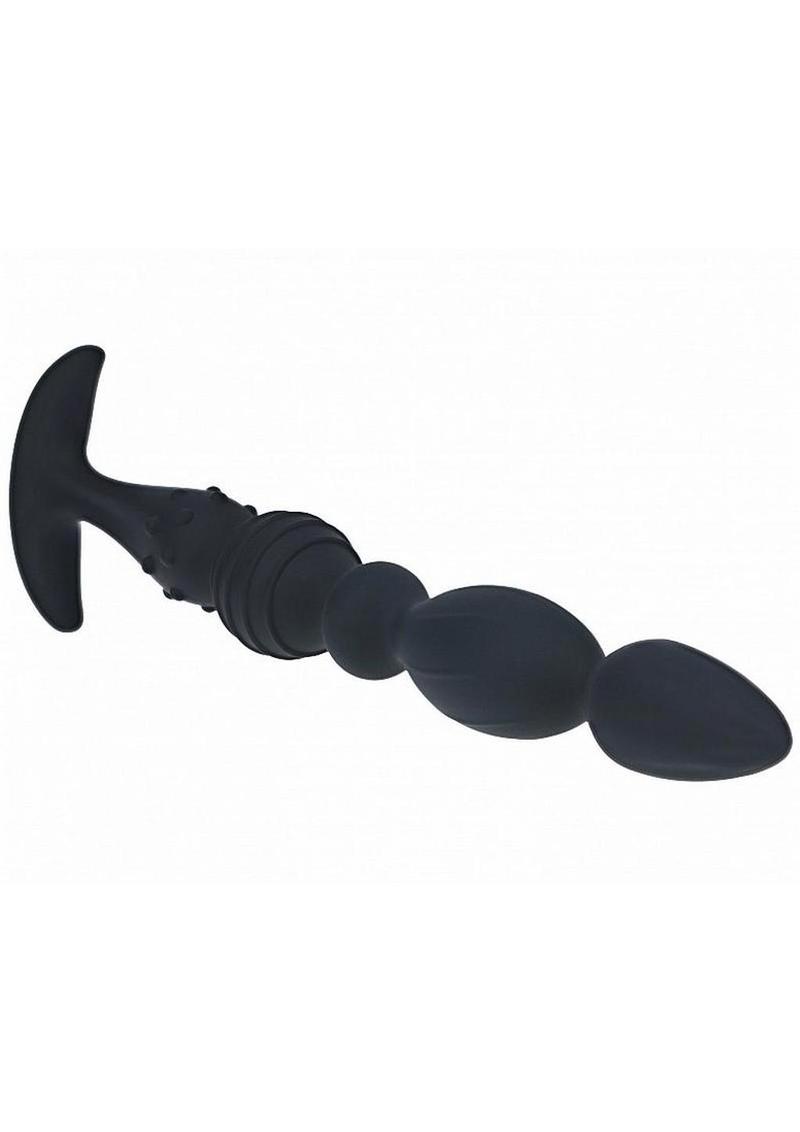 Levelz Multi Textured Silicone Flared Anal Probe - Black