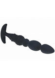 Levelz Multi Textured Silicone Flared Anal Probe - Black