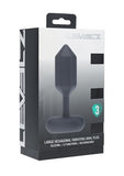 Levelz Hexagonal Vibrating Silicone Rechargeable Anal Plug - Large - Black