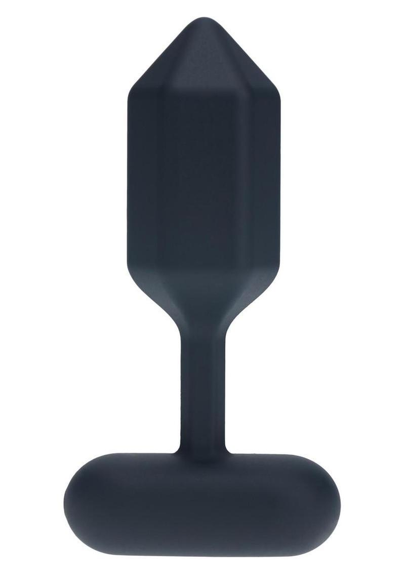 Levelz Hexagonal Vibrating Silicone Rechargeable Anal Plug - Large - Black