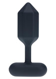 Levelz Hexagonal Vibrating Silicone Rechargeable Anal Plug - Large - Black