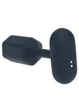 Levelz Hexagonal Vibrating Silicone Rechargeable Anal Plug - Large - Black