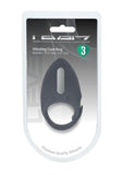 Levelz Adjustable Vibrating Silicone Rechargeable Cock Ring - Black