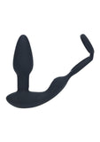 Levelz Dual Vibrating Rechargeable Silicone Prostate Stimulator with Rotating Beads Cock & Balls Rings with Remote Control - Black