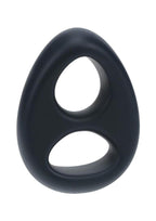 Levelz Double Liquid Silicone Cock & Ball Ring - Black