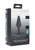 Levelz Classic Vibrating Silicone Rechargeable Anal Plug - Small - Black