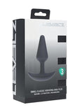 Levelz Classic Vibrating Silicone Rechargeable Anal Plug - Small - Black