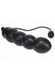 Levelz Beaded Inflatable Silicone Anal Plug - Black