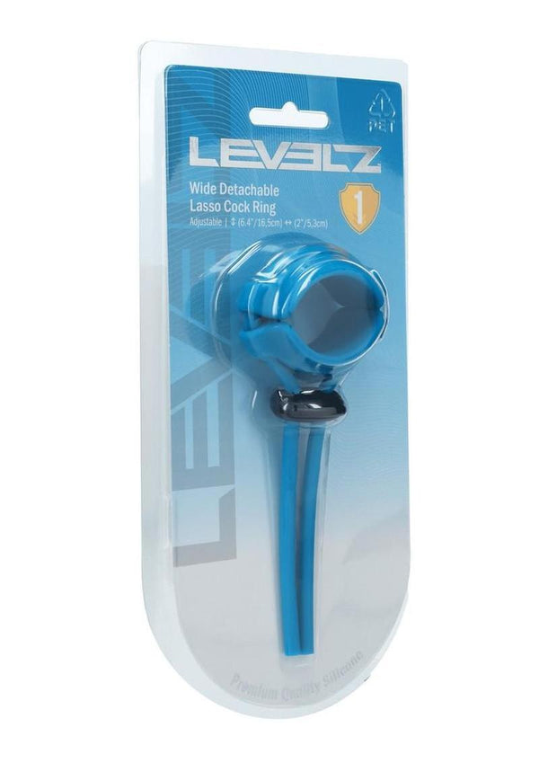 Levelz Detachable Wide Adjustable Silicone Lasso Cock Ring - 5mm - Teal