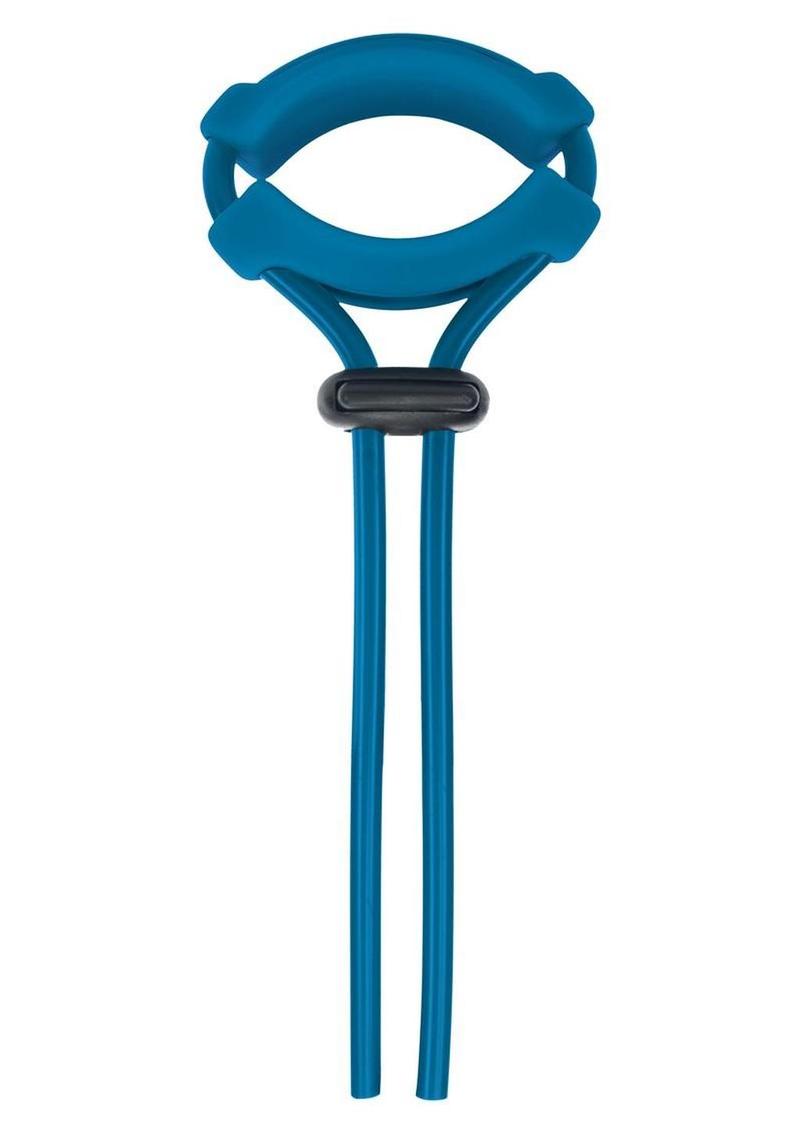 Levelz Detachable Wide Adjustable Silicone Lasso Cock Ring - 5mm - Teal