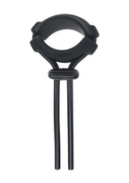 Levelz Detachable Wide Adjustable Silicone Lasso Cock Ring - 5mm - Black