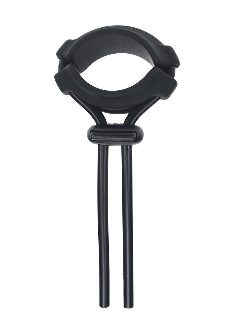 Levelz Detachable Wide Adjustable Silicone Lasso Cock Ring - 5mm - Black