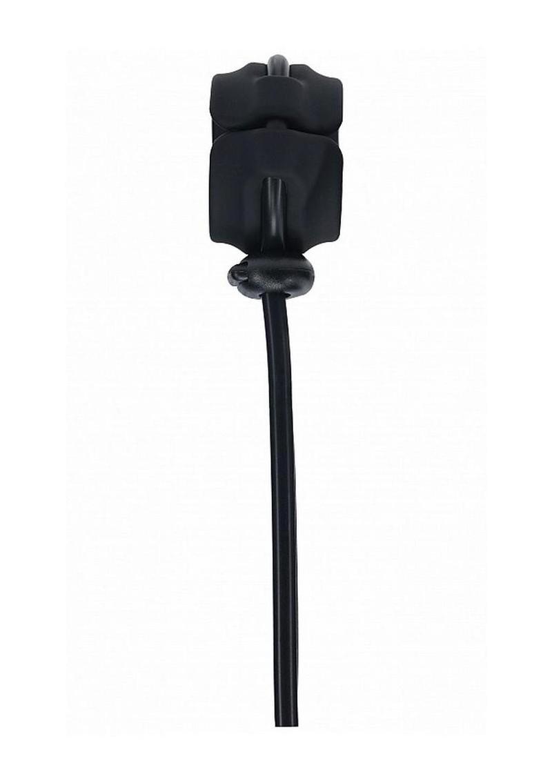 Levelz Detachable Wide Adjustable Silicone Lasso Cock Ring - 5mm - Black