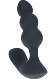 Levelz Dual Motor Beaded Vibrating Liquid Silicone Rechargeable Prostate Stimulator with Remote Control - Black